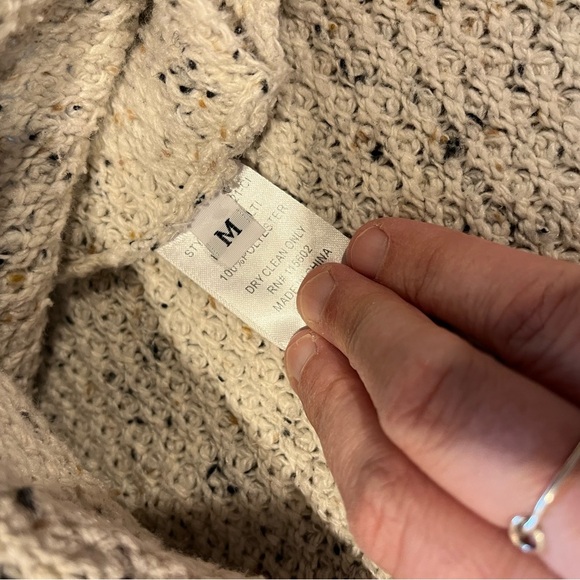💛Cream Speckled Knit Cardigan – Franklin + Daysi – Size M💛 - Picture 2 of 9